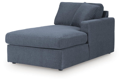 Modmax 6-Piece Sectional with RAF Chaise in Ink Performance Fabric and Next-Gen Nuvella
