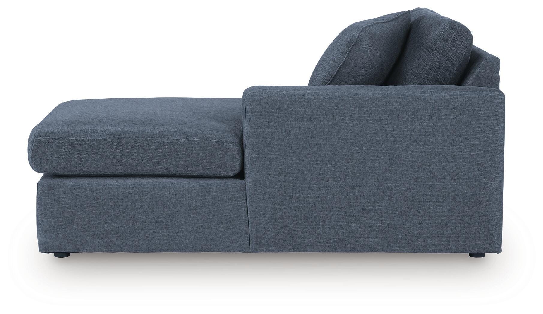 Modmax 6-Piece Sectional with RAF Chaise in Ink Performance Fabric and Next-Gen Nuvella