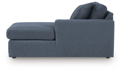 Modmax 6-Piece RAF Chaise Sectional in Ink Performance Fabric and Next-Gen Nuvella