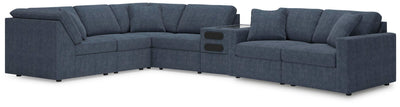Modmax 7-Piece Sectional with Audio Console in Ink Performance Fabric and Next-Gen Nuvella