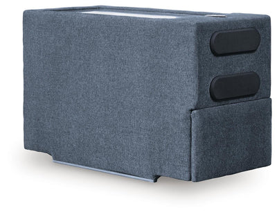 Modmax 6-Piece RAF Chaise Sectional and Audio Console in Ink Performance Fabric and Next-Gen Nuvella