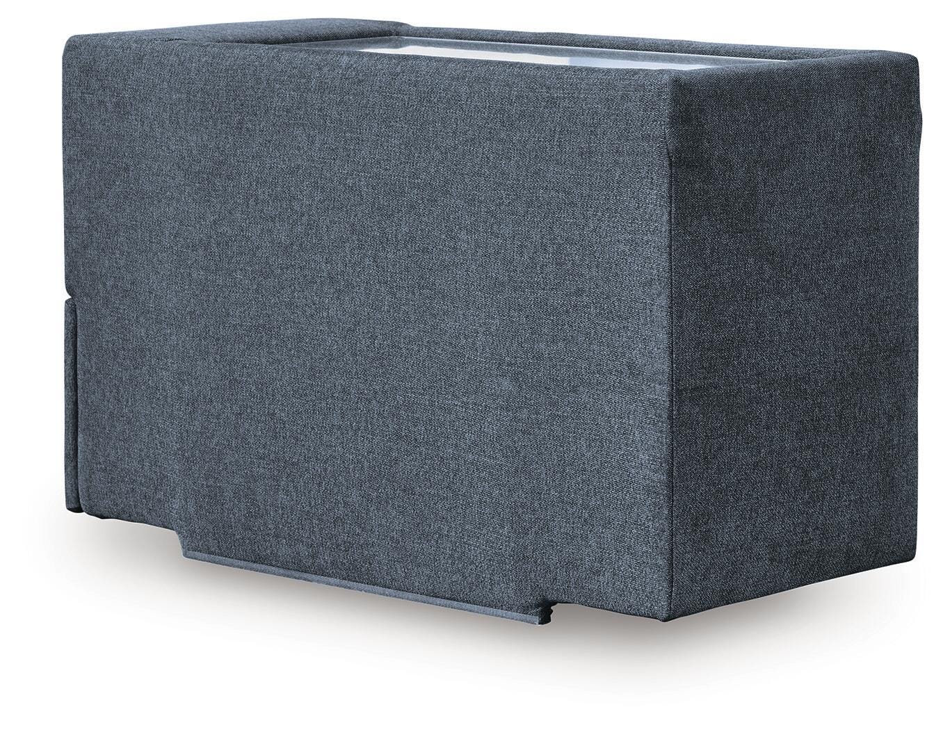 Modmax 4-Piece RAF Chaise Sectional and Storage Console in Ink Performance Fabric and Next-Gen Nuvella