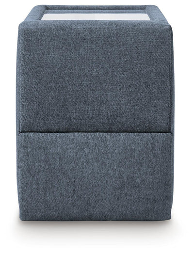 Modmax 6-Piece LAF Chaise Sectional and Storage Console in Ink Performance Fabric and Next-Gen Nuvella