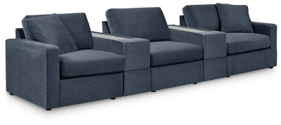 Modmax 5-Piece Sectional with Storage Consoles in Ink Performance Fabric and Next-Gen Nuvella