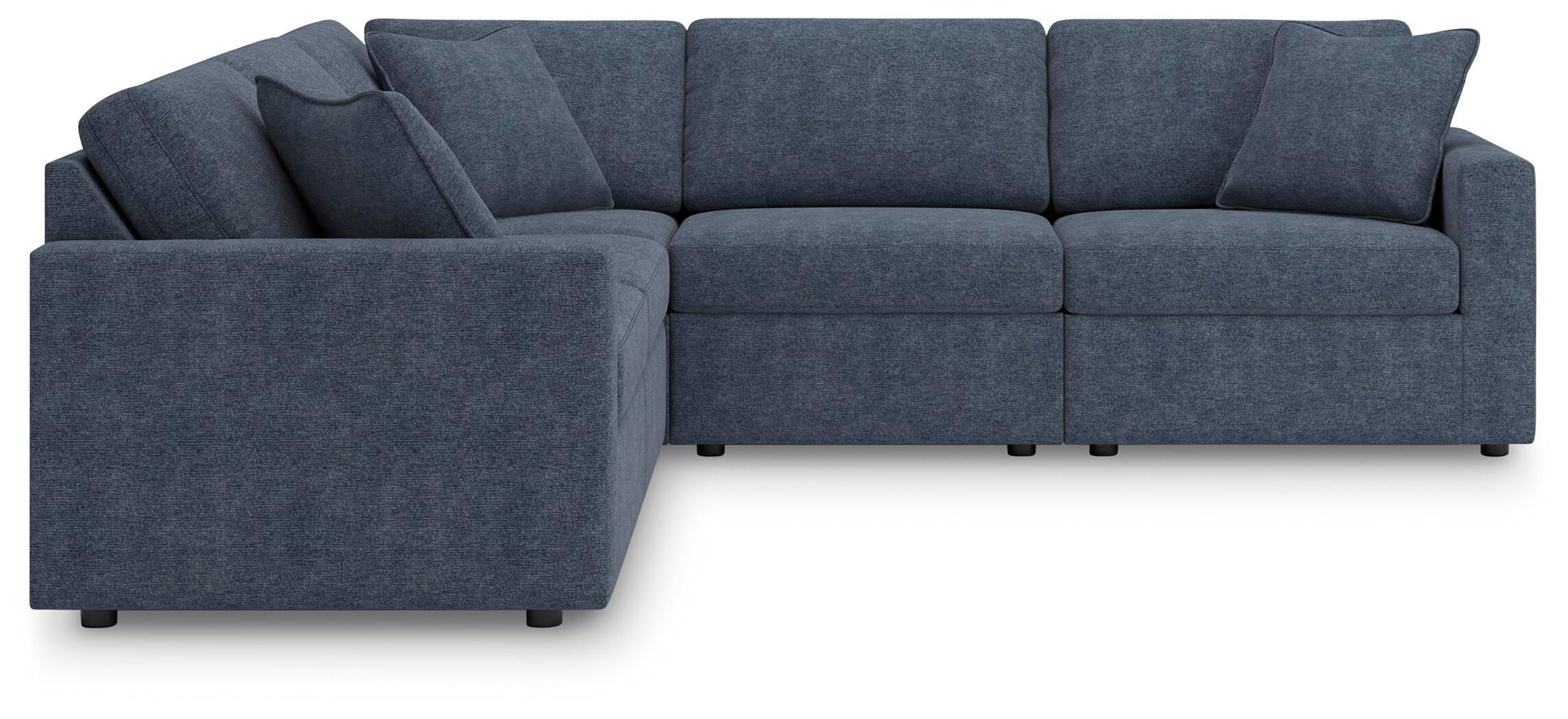 Modmax 5-Pc Sectional in Ink Performance Fabric and Next-Gen Nuvella
