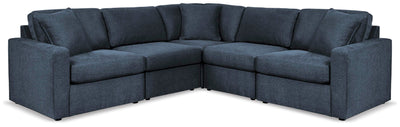 Modmax 5-Piece Sectional and Ottoman in Ink