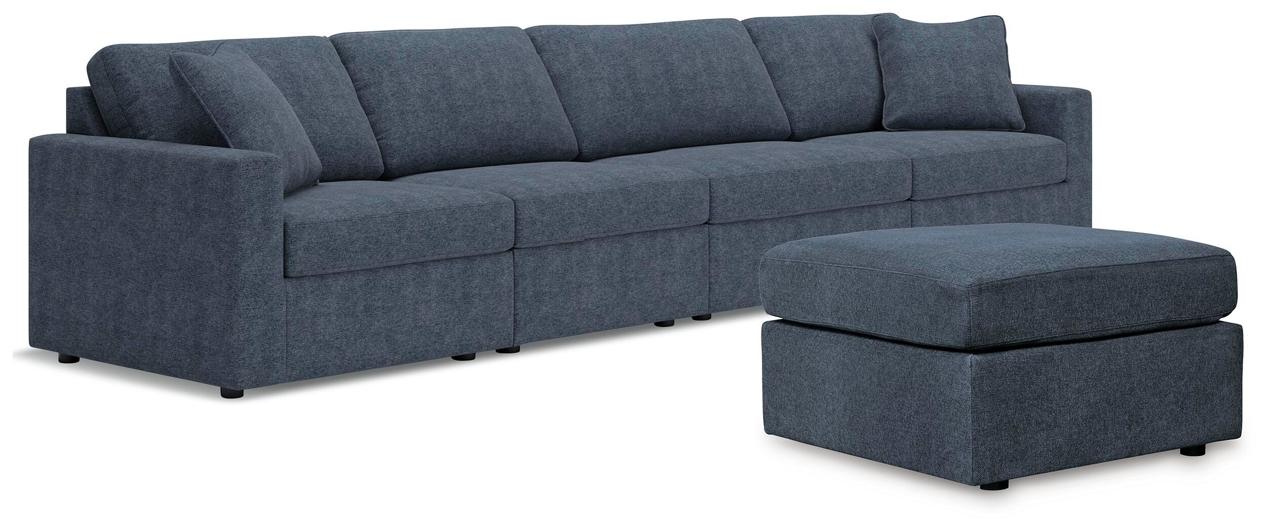 Modmax 4-Piece Sectional and Ottoman in Ink