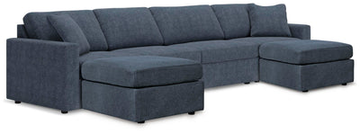 Modmax 4-Piece Sectional and 2 Ottomans in Ink