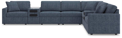 Modmax 8-Piece Sectional with Audio Consoles in Ink Performance Fabric and Next-Gen Nuvella