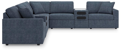 Modmax 8-Piece Sectional with Audio Consoles in Ink Performance Fabric and Next-Gen Nuvella