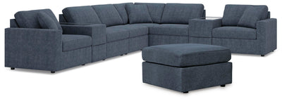 Modmax 8-Piece Sectional and Ottoman in Ink