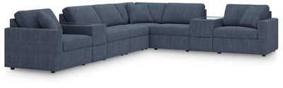 Modmax 8-Piece Sectional and Ottoman in Ink