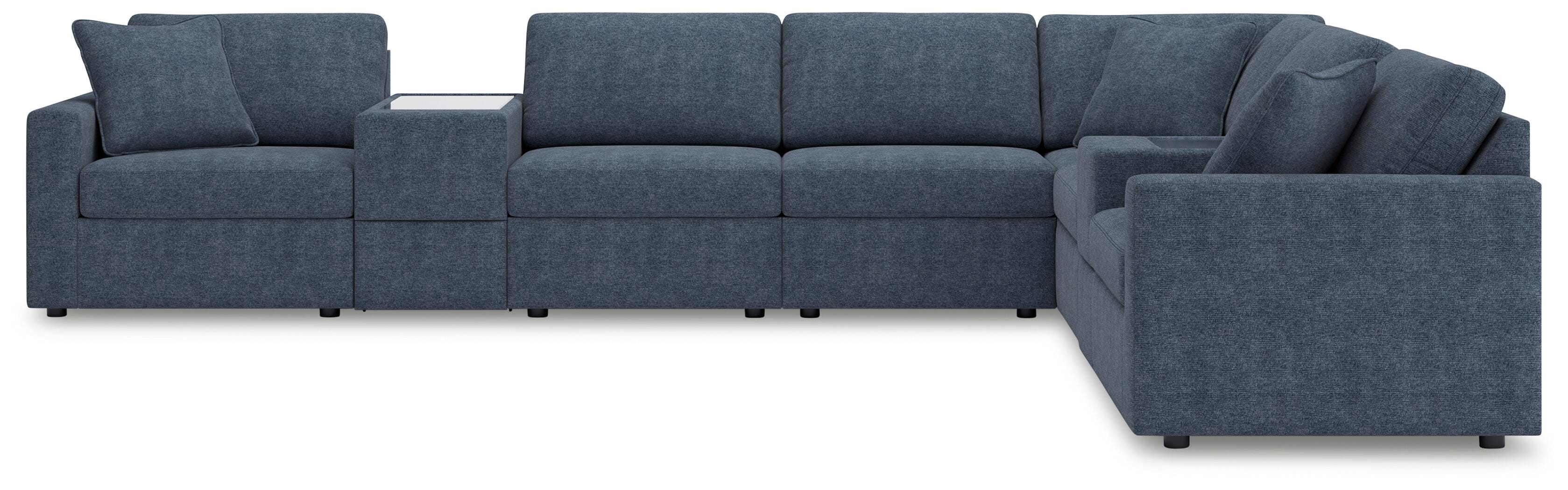 Modmax 8-Piece Sectional and Ottoman in Ink