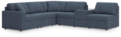 Modmax 6-Piece Sectional w/ Storage Console in Ink Performance Fabric and Next-Gen Nuvella
