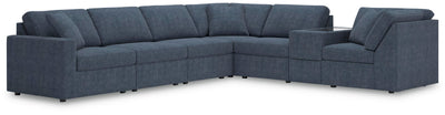 Modmax 7-Piece Sectional with Storage Console in Ink Performance Fabric and Next-Gen Nuvella