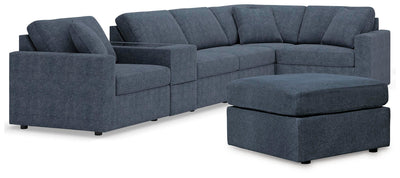 Modmax 6-Piece Sectional with Ottoman in Ink