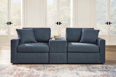 Modmax 3-Piece Sectional with Storage Console in Ink Performance Fabric and Next-Gen Nuvella