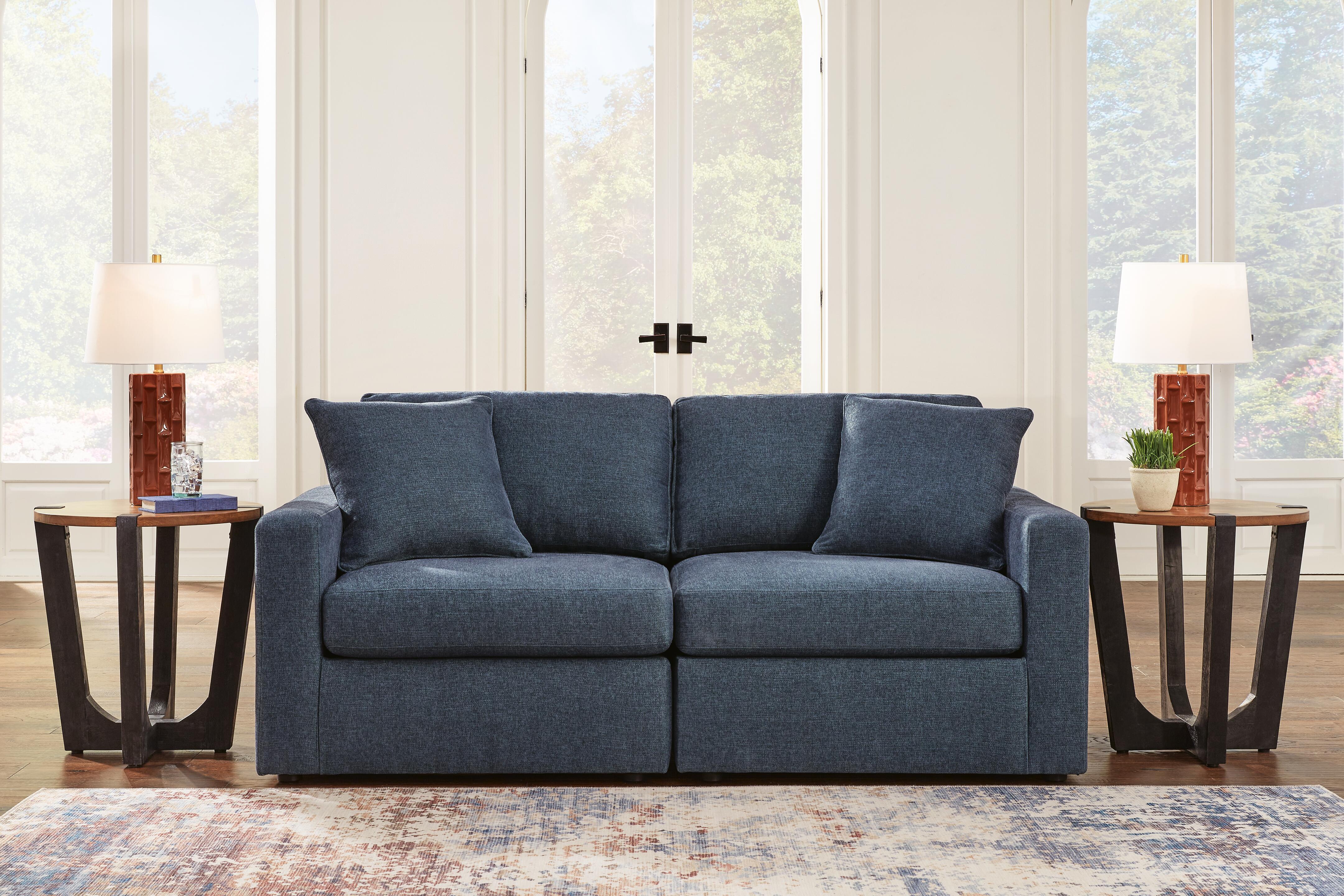 Modmax 3-Piece Sectional and 2-Piece Sectional Loveseat in Ink