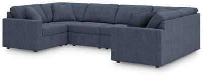 Modmax 6-Piece Sectional in Ink Performance Fabric and Next-Gen Nuvella