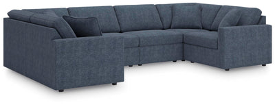 Modmax 6-Piece Sectional in Ink Performance Fabric and Next-Gen Nuvella