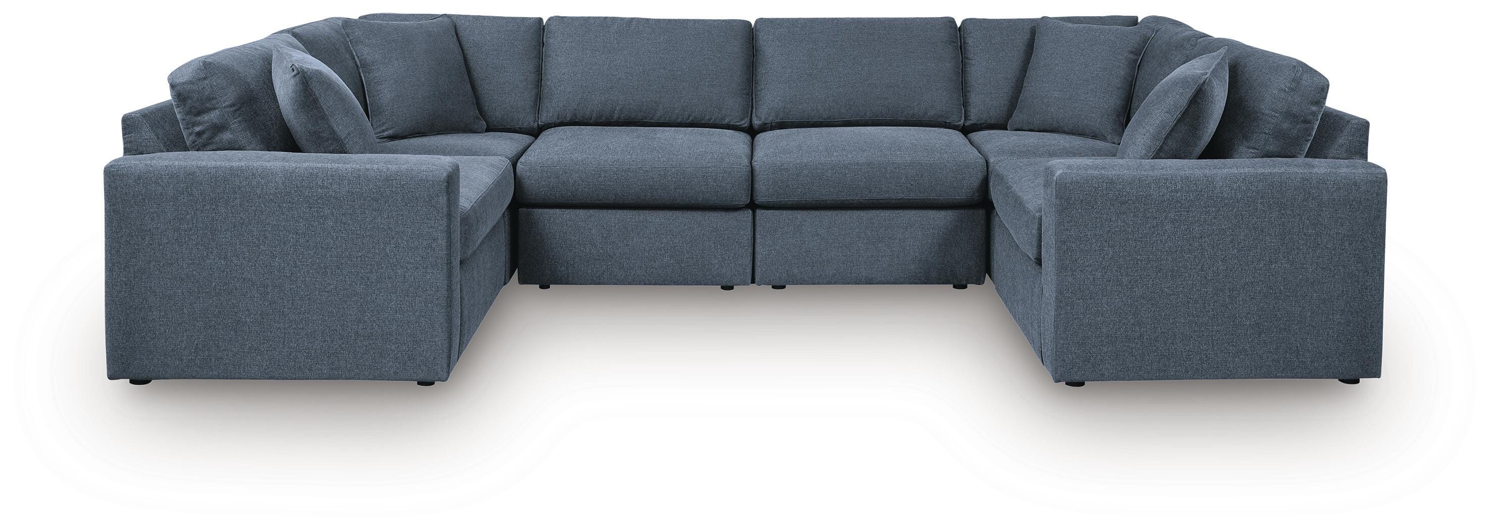 Modmax 6-Piece Sectional in Ink Performance Fabric and Next-Gen Nuvella