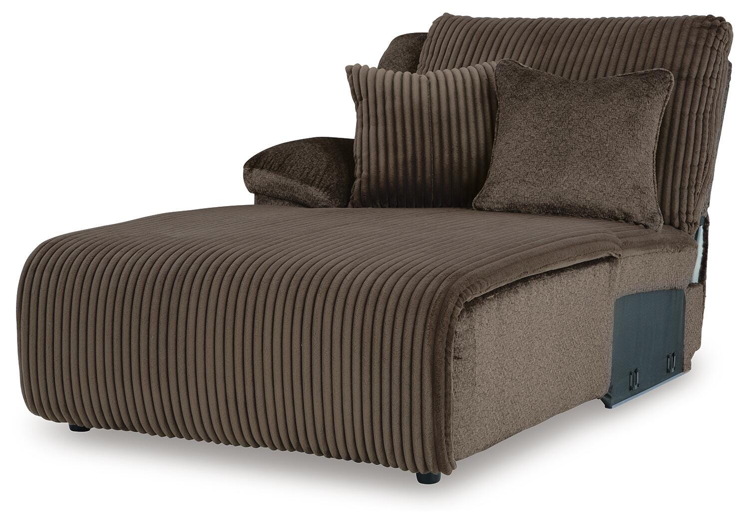 Top Tier 3-Piece Reclining Sectional Sofa with LAF Chaise in Chocolate Velvet