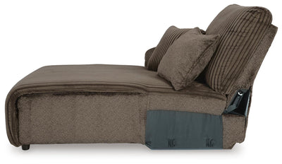 Top Tier 3-Piece Reclining Sofa Chaise Sectional in Chocolate Velvet