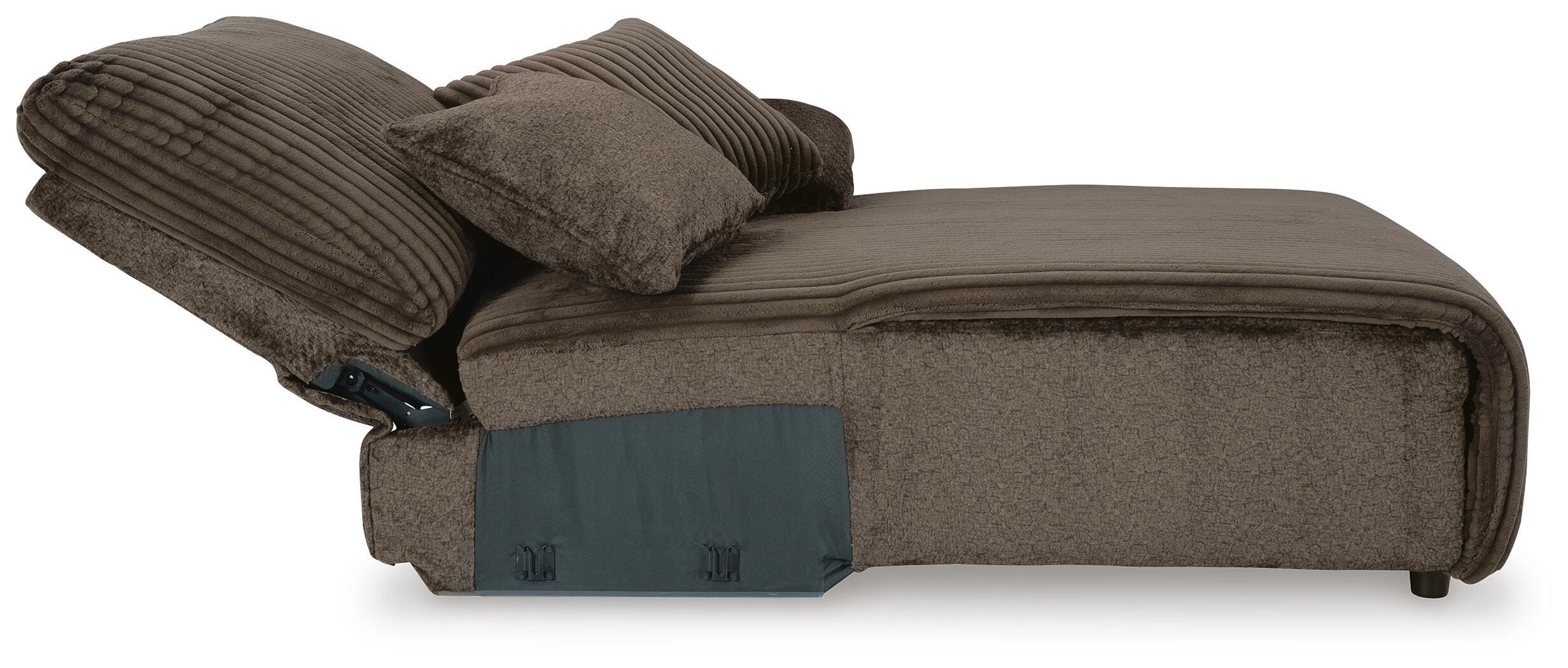 Top Tier 6-Piece Reclining Sectional with Chaise in Chocolate Velvet