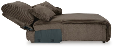 Top Tier 3-Piece RAF Chaise Reclining Sectional in Chocolate Velvet