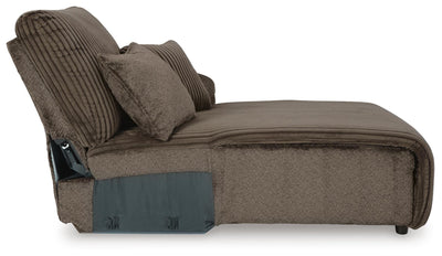 Top Tier 3-Piece Reclining Sectional Sofa Chaise in Chocolate Velvet