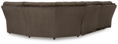 Top Tier 5-Piece Reclining Sectional in Chocolate Velvet