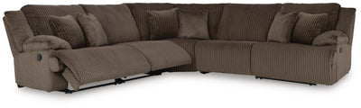 Top Tier 5-Piece Reclining Sectional in Chocolate Velvet