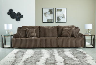 Top Tier 3-Piece Reclining Sectional Sofa in Chocolate Velvet