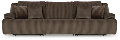 Top Tier 3-Piece Reclining Sectional Sofa in Chocolate Velvet
