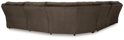 Top Tier 6-Piece Reclining Sectional with Chaise in Chocolate Velvet