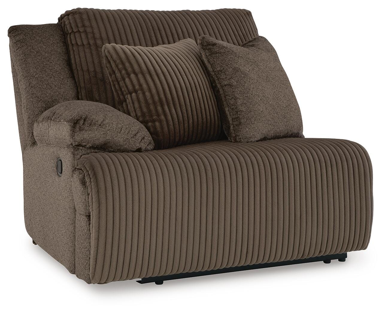 Top Tier 2-Piece Reclining Sectional Loveseat in Chocolate Velvet