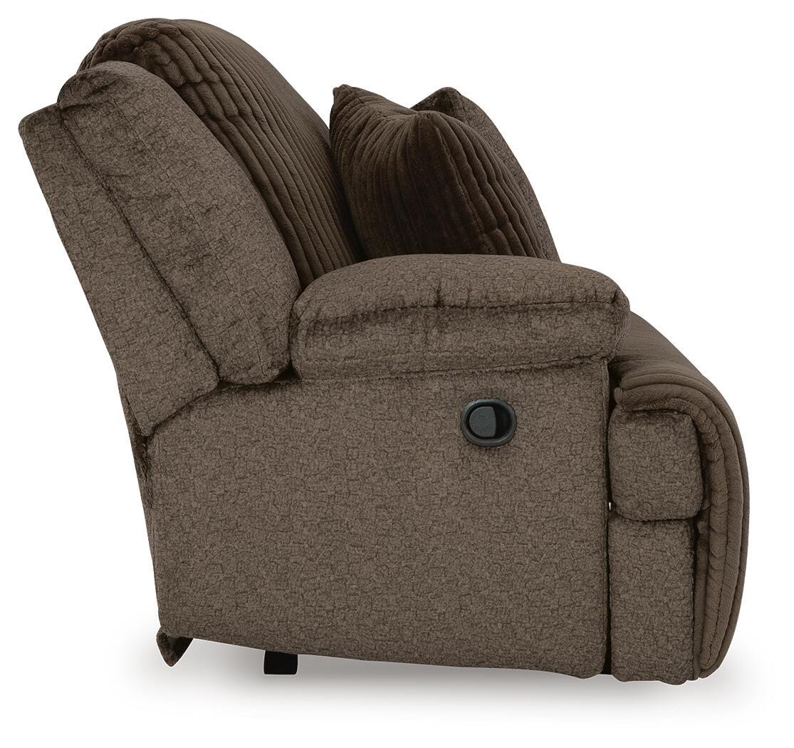 Top Tier 3-Piece Reclining Sectional Sofa Chaise in Chocolate Velvet