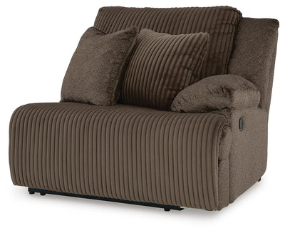 Top Tier 2-Piece Reclining Sectional Loveseat in Chocolate Velvet