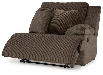 Top Tier 2-Piece Reclining Sectional Loveseat in Chocolate Velvet