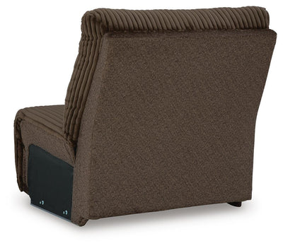 Top Tier 3-Piece Reclining Sectional Sofa Chaise in Chocolate Velvet