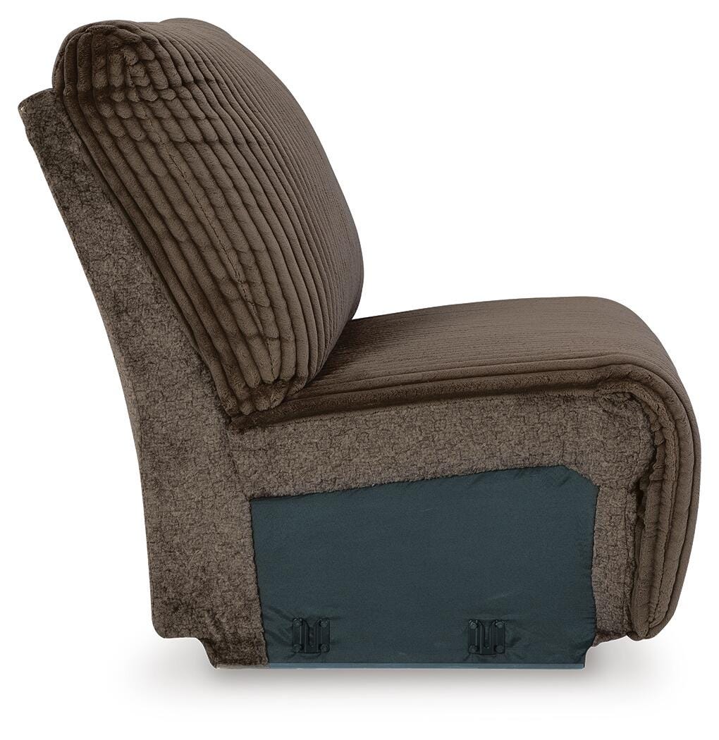 Top Tier 3-Piece Reclining Sectional Sofa Chaise in Chocolate Velvet