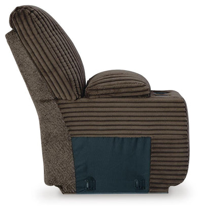 Top Tier 6-Piece LAF Chaise Reclining Sectional in Chocolate Velvet