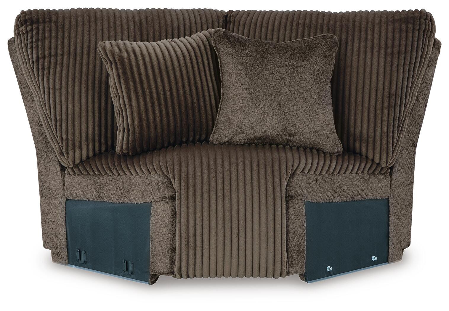 Top Tier 6-Piece Reclining Sectional with Chaise in Chocolate Velvet