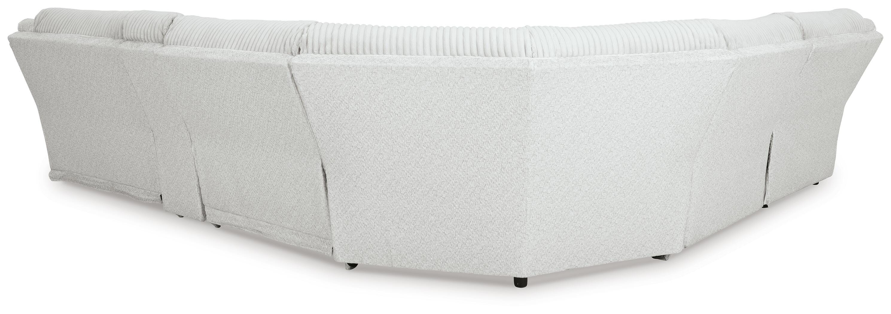 Top Tier 6-Piece LAF Chaise Reclining Sectional in Alloy Velvet