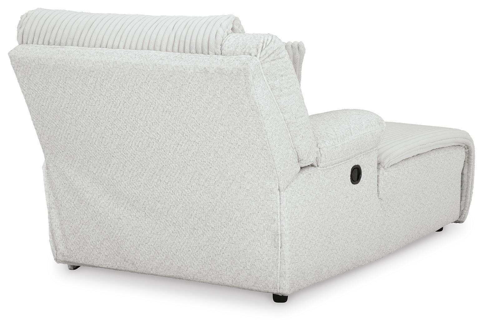 Top Tier 4-Piece LAF Chaise Reclining Sectional in Alloy Velvet