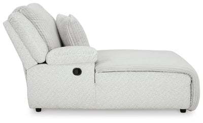 Top Tier 6-Piece LAF Chaise Reclining Sectional in Alloy Velvet