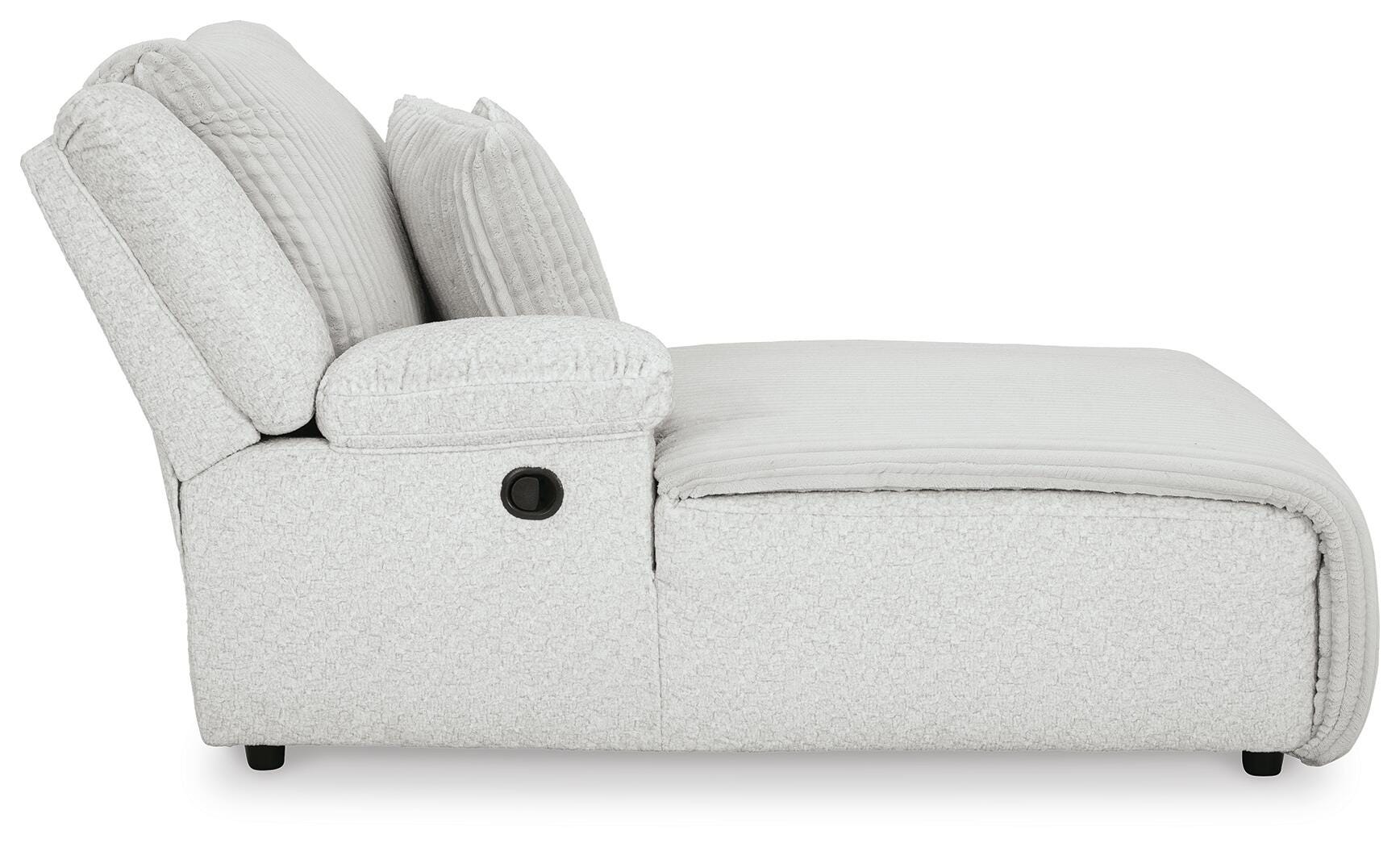 Top Tier 4-Piece LAF Chaise Reclining Sectional in Alloy Velvet