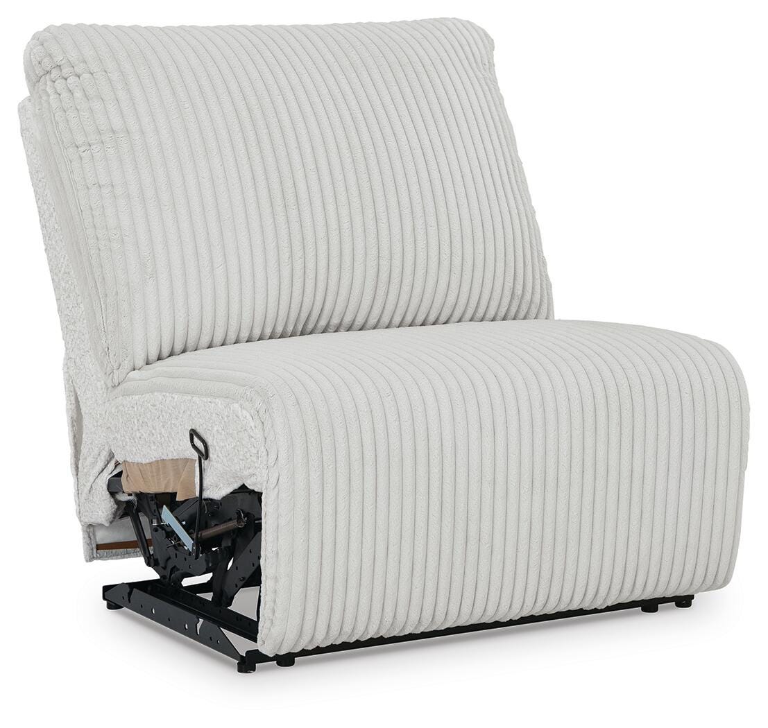 Top Tier 6-Piece LAF Chaise Reclining Sectional in Alloy Velvet