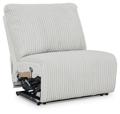 Top Tier 4-Piece LAF Chaise Reclining Sectional in Alloy Velvet