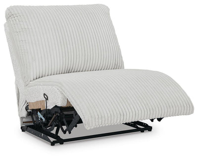 Top Tier 4-Piece LAF Chaise Reclining Sectional in Alloy Velvet